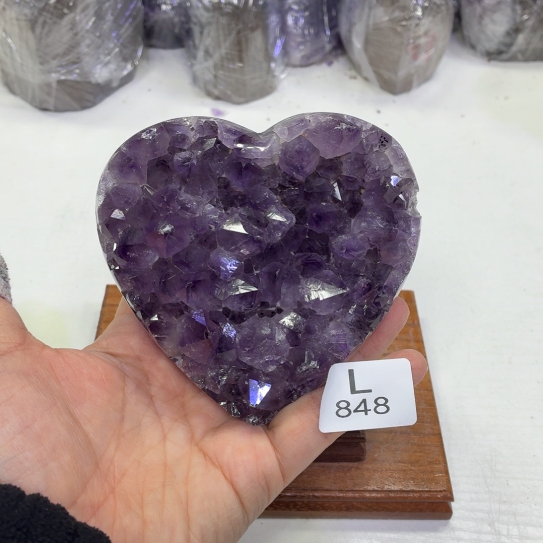 水晶未镶嵌摆件天然紫水晶