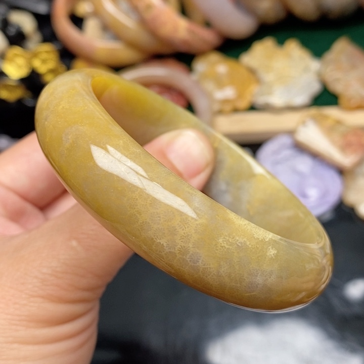 硅化珊瑚（珊瑚玉）手镯未镶嵌60