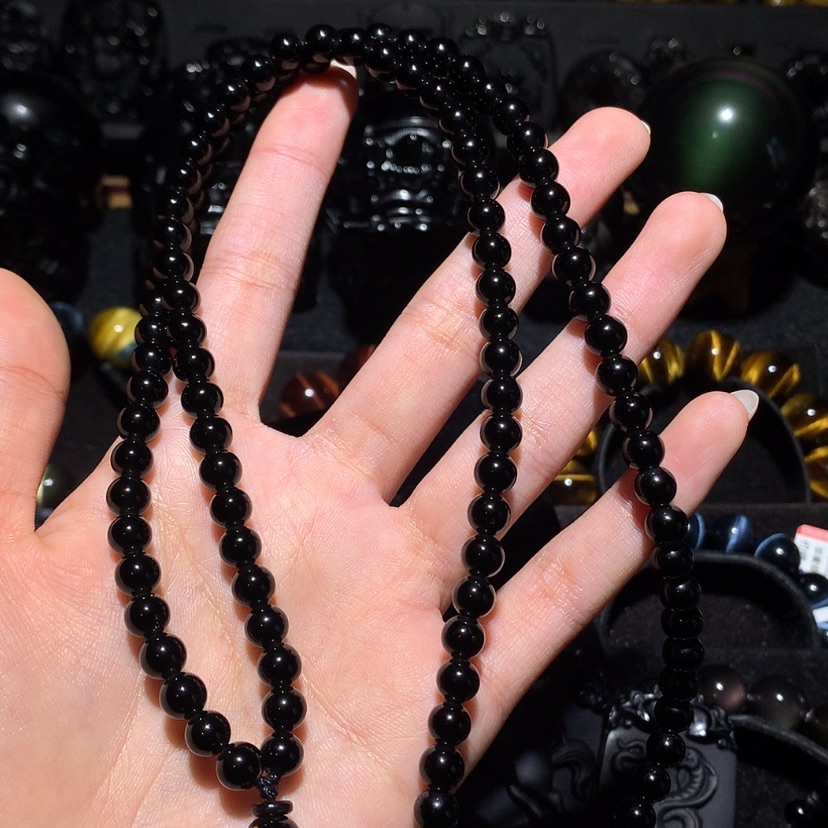 【闪购商品】未镶嵌黑曜岩珠宝奇石男****0