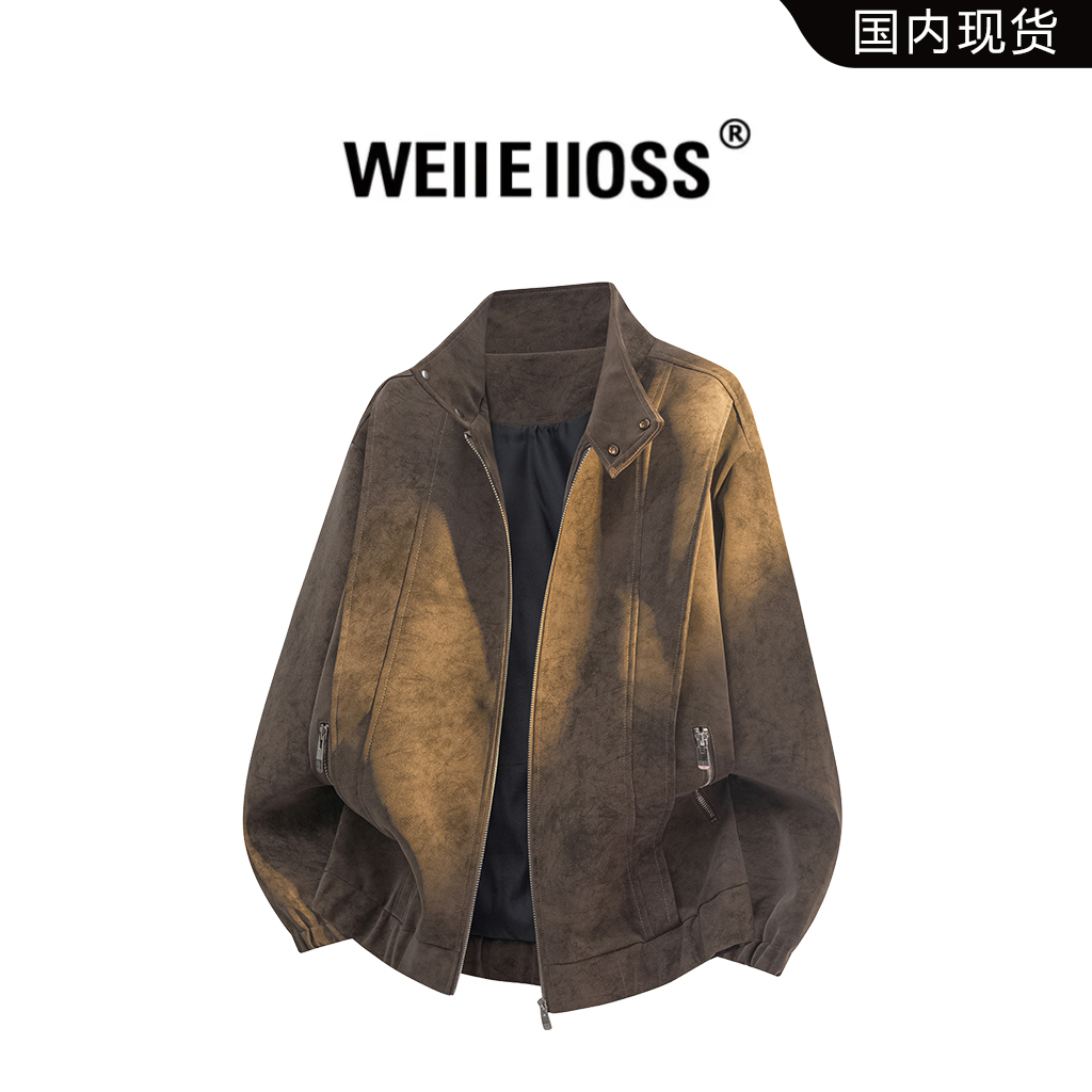 WEIIONESS复古高街夹克秋季男款美式结构设计感外套轻奢痞帅男装