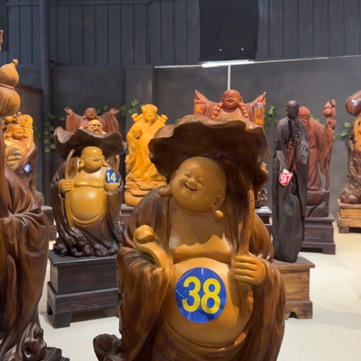 香樟木东**侠荷花弥勒佛高度62