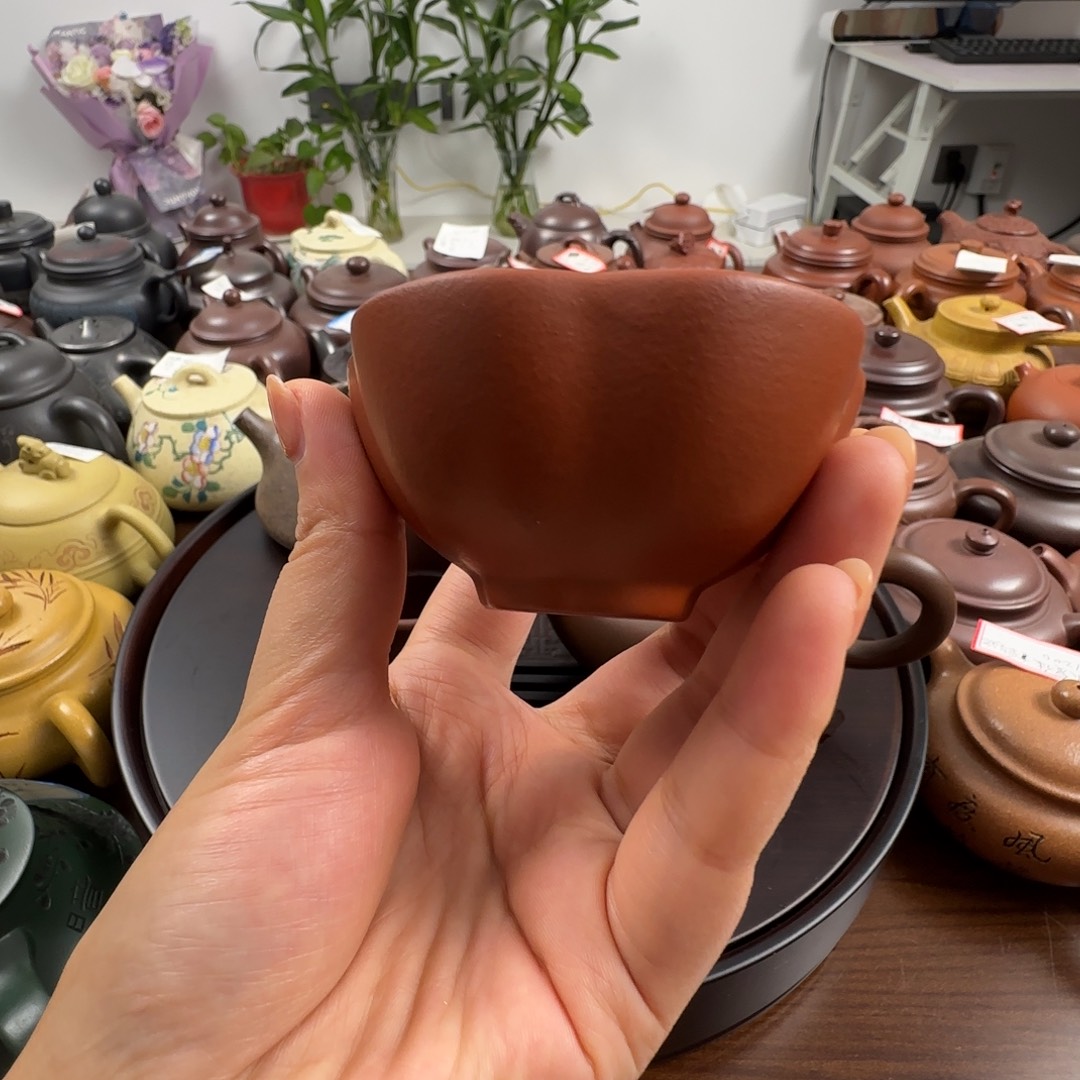 茶杯紫砂兰花主人杯