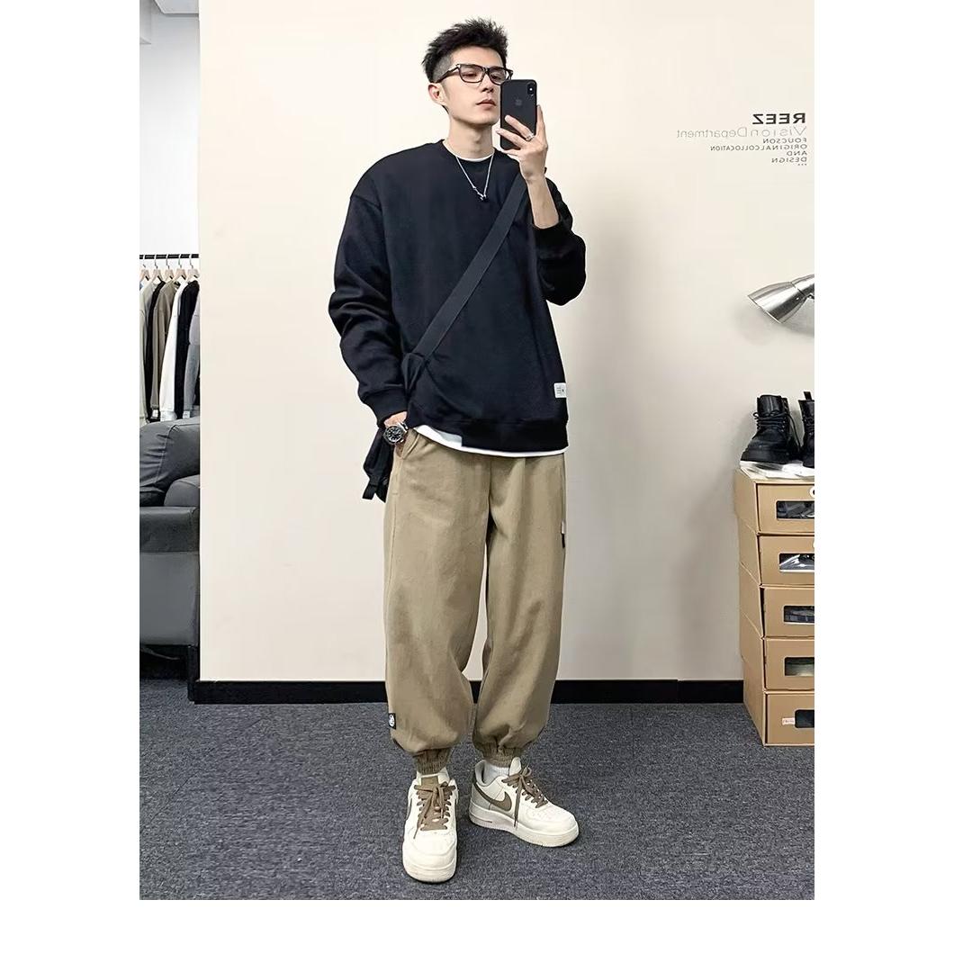 3014美式复古高街工装裤男直筒阔腿休闲裤2时尚潮流ins长裤潮