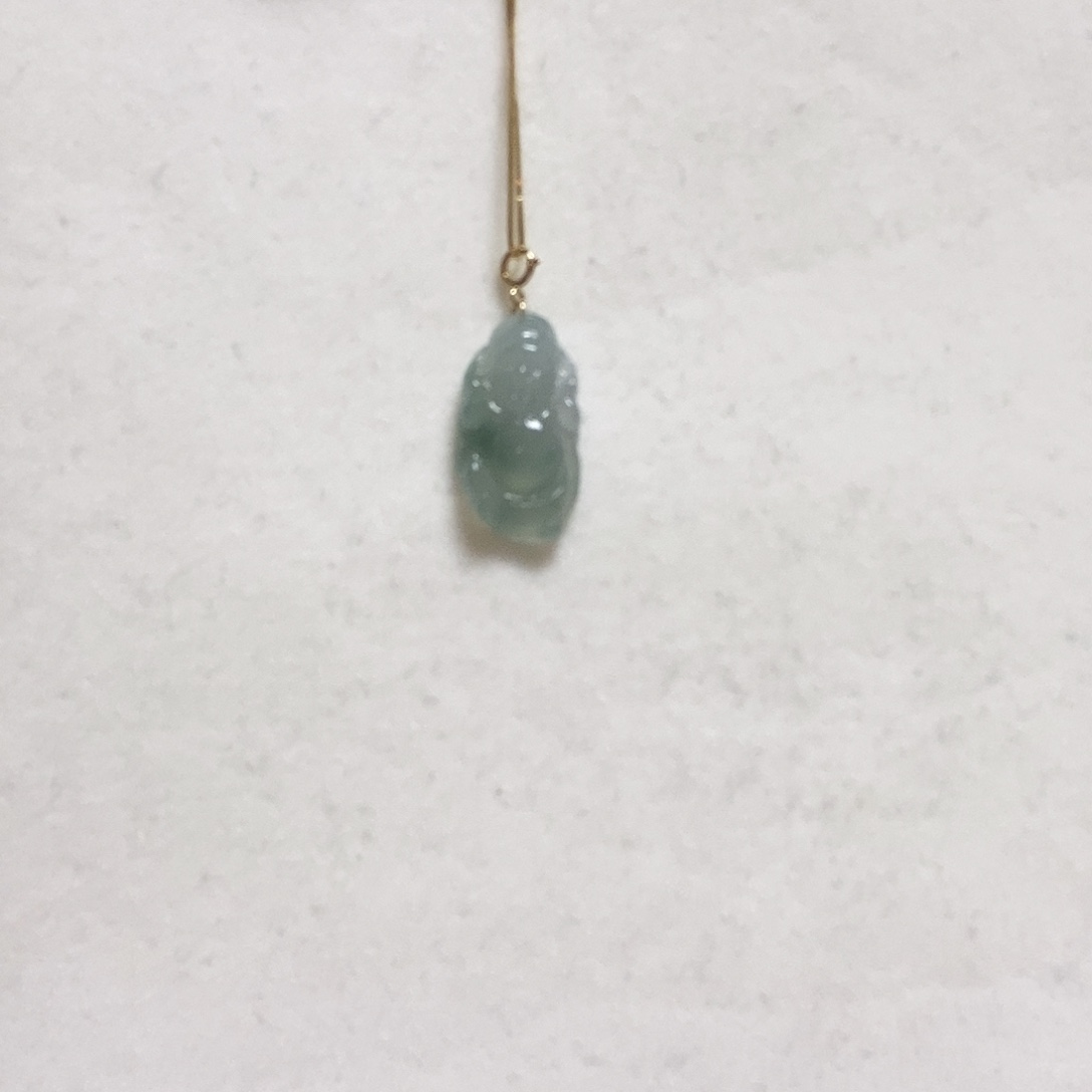 翡翠颈饰18K金镶嵌简单