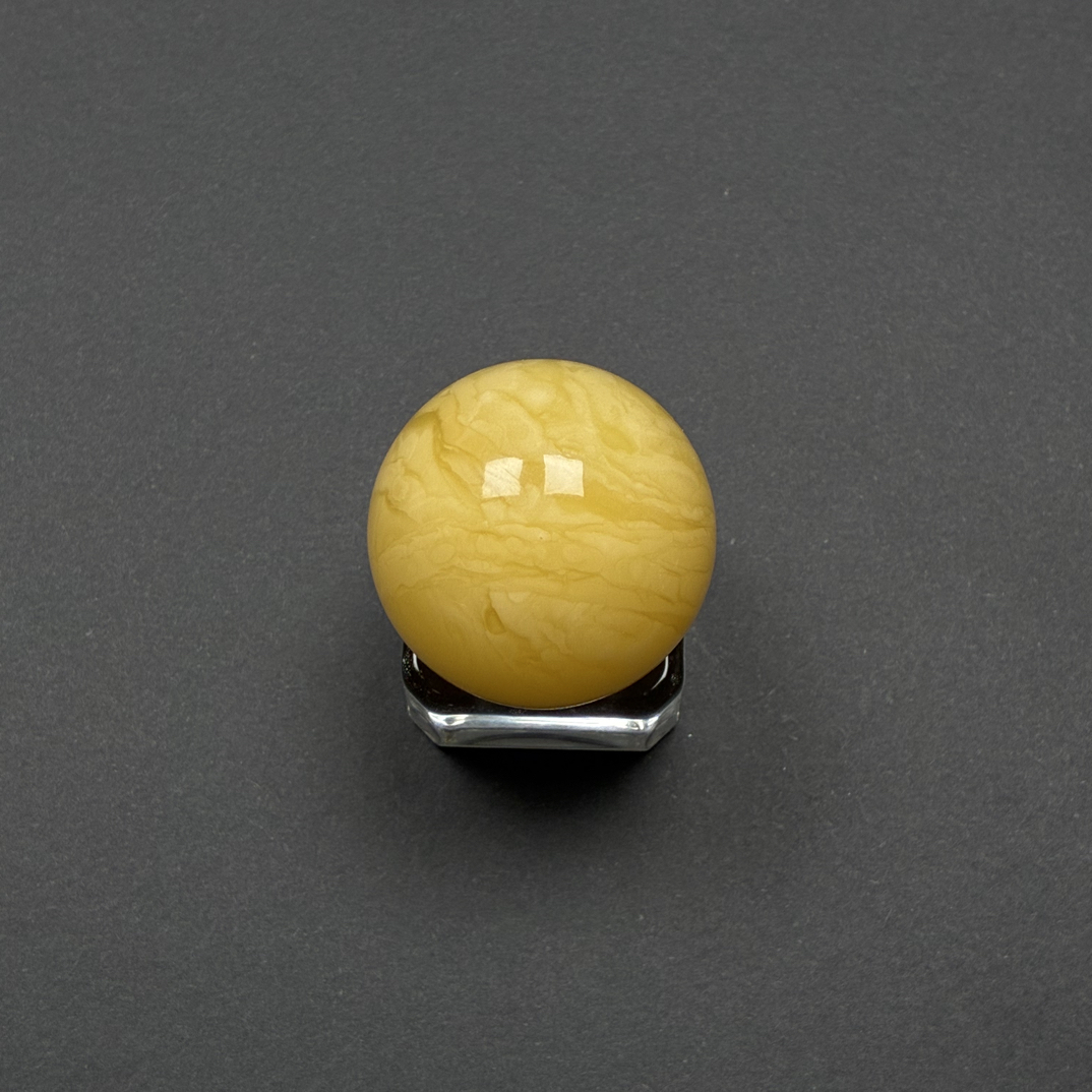 天然蜜蜡焦皮料鸡油黄虎皮纹大单珠29.5mm