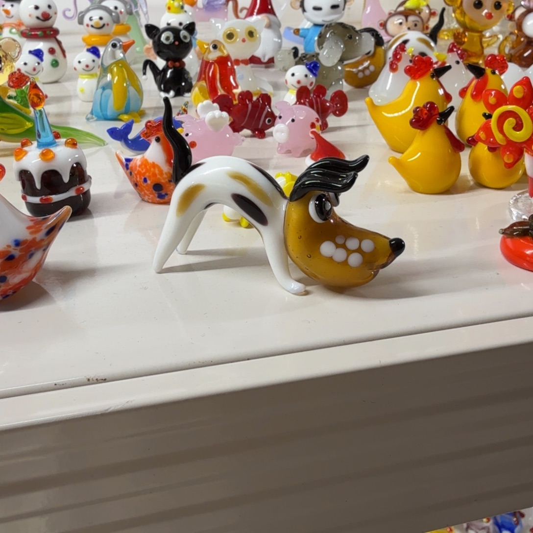 手工艺品琉璃点点小狗