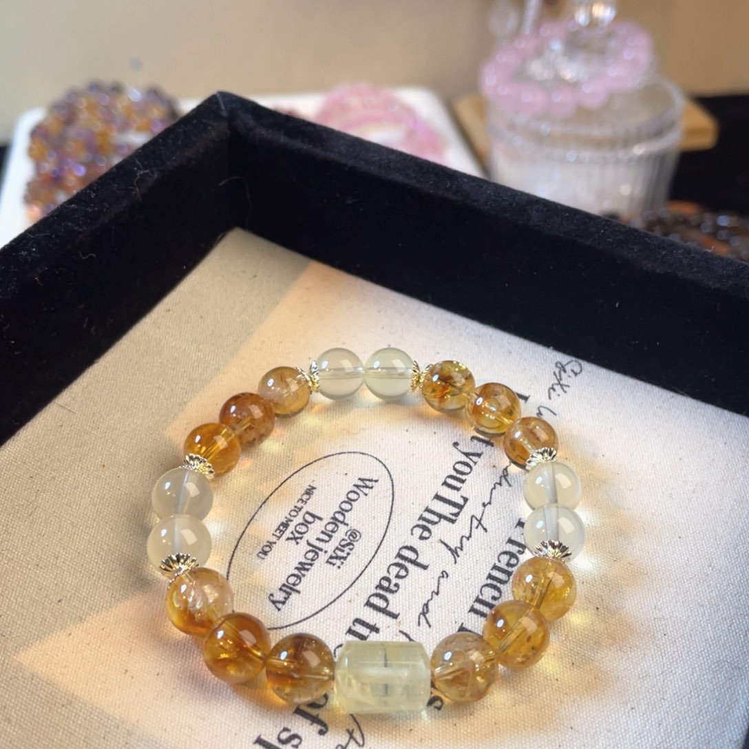 紫晶手链未镶嵌黄塔晶