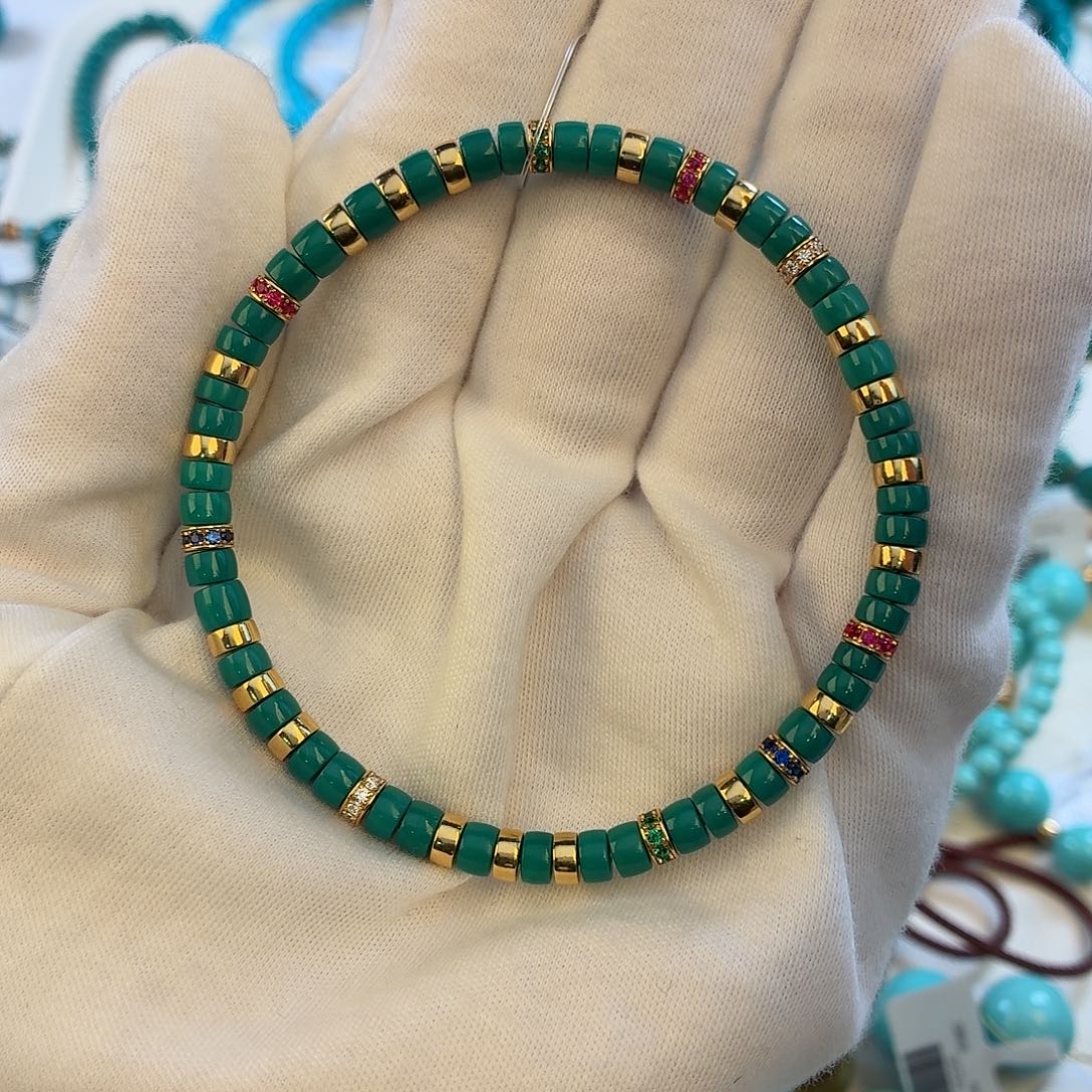 绿松石未镶嵌把件4.8mm