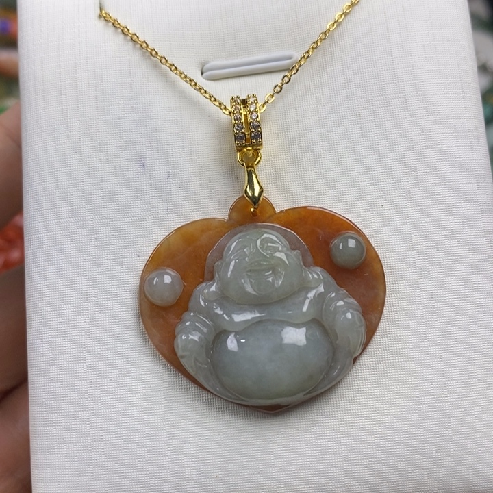 翡翠未镶嵌吊坠(赠链)