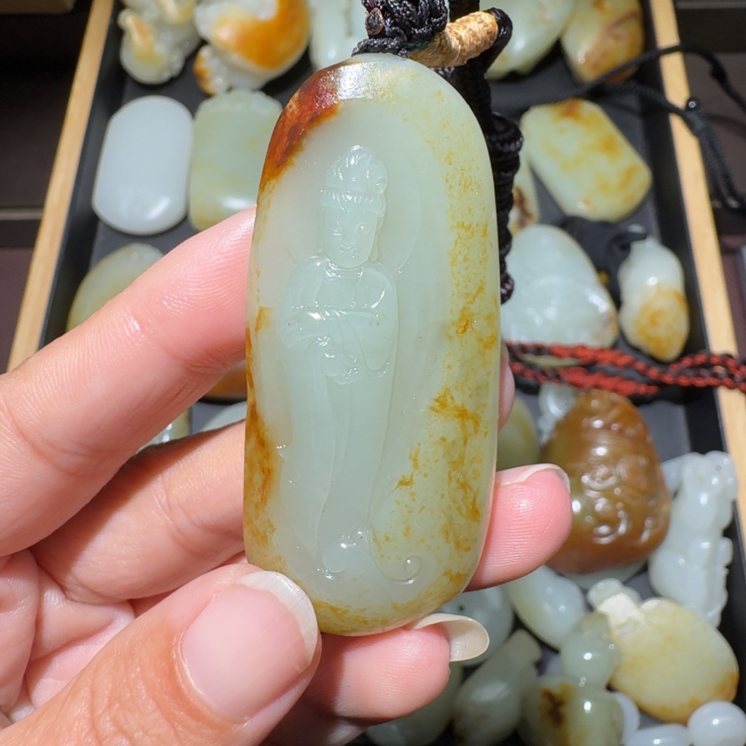 和田玉未镶嵌吊坠(不含链)