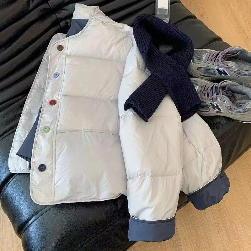 6-8运费补贴送围巾2025韩系温柔风气质女新款小个子圆领外套棉服