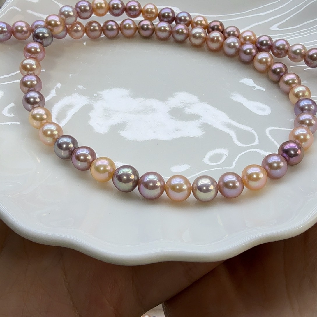 淡水珍珠颈饰未镶嵌6-7糖果链