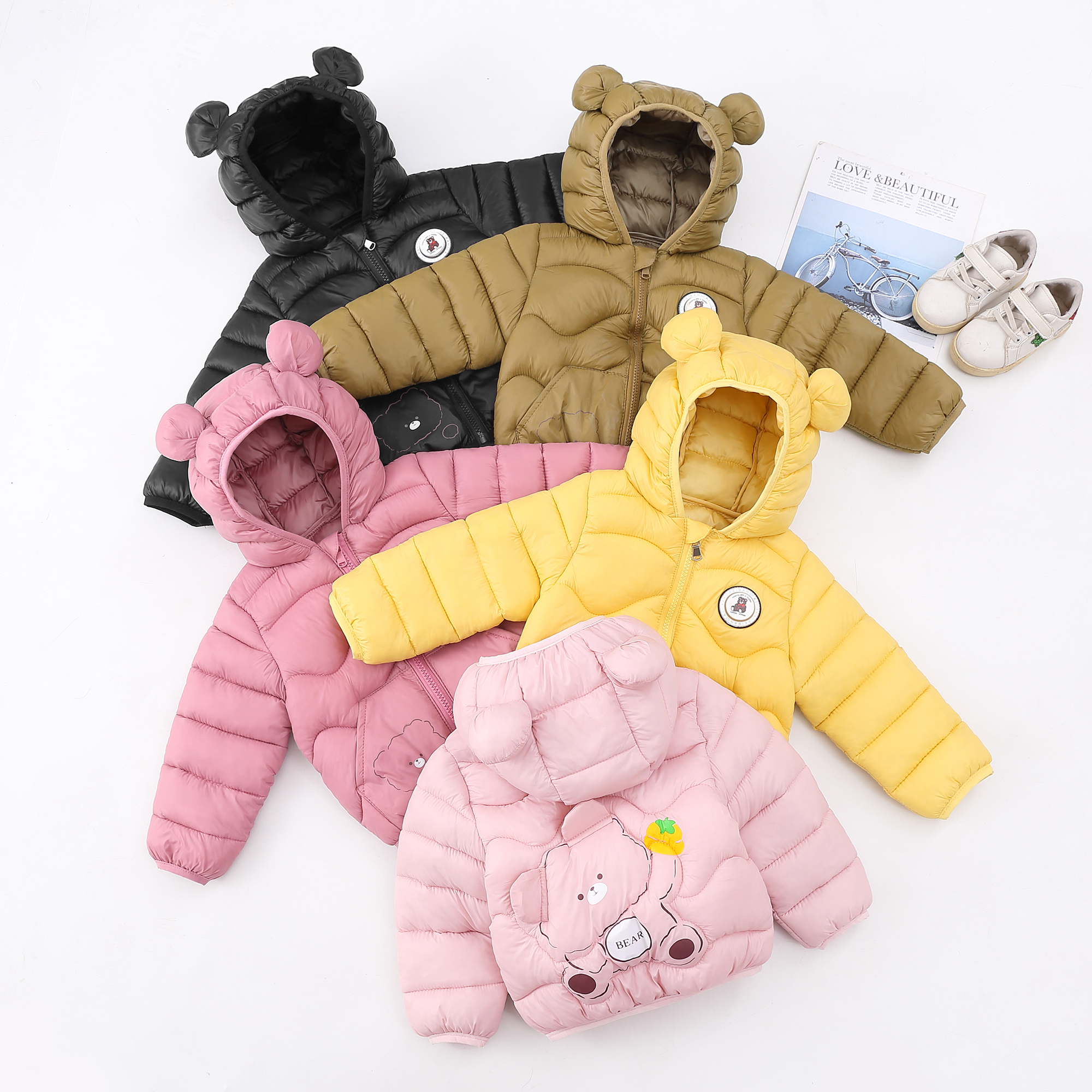 《MY》薄款休闲连帽短款圆领棉服棉袄冬季洋气秋冬男童