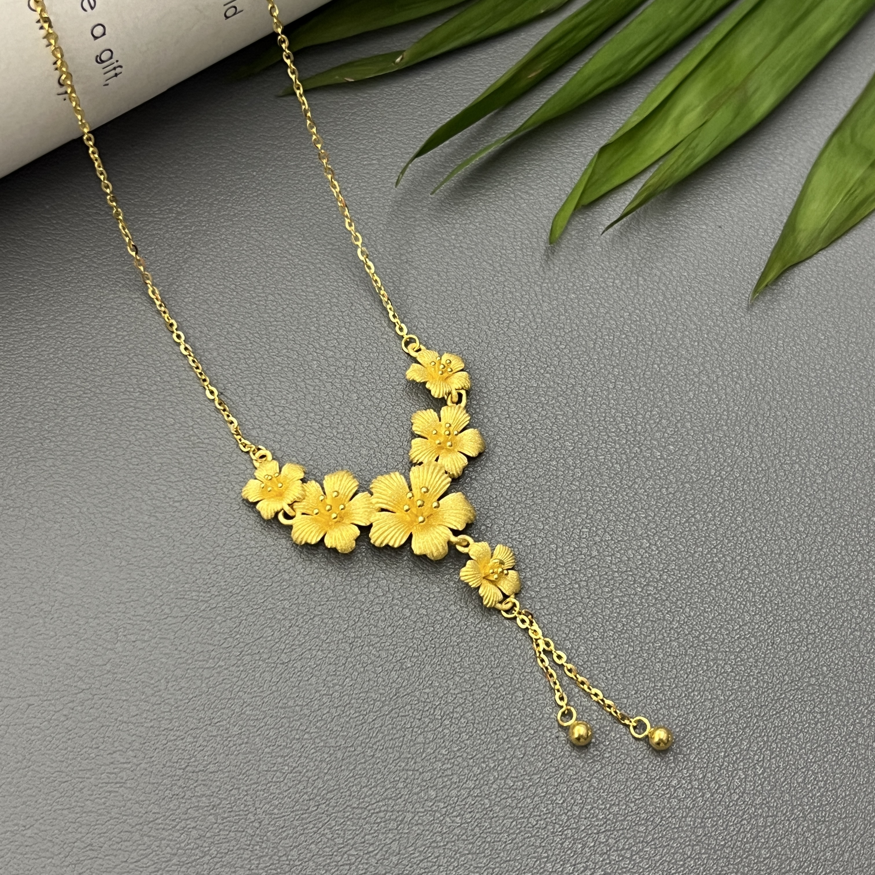 【璀璨花开黄金项链】足金999项链套链多样性发一