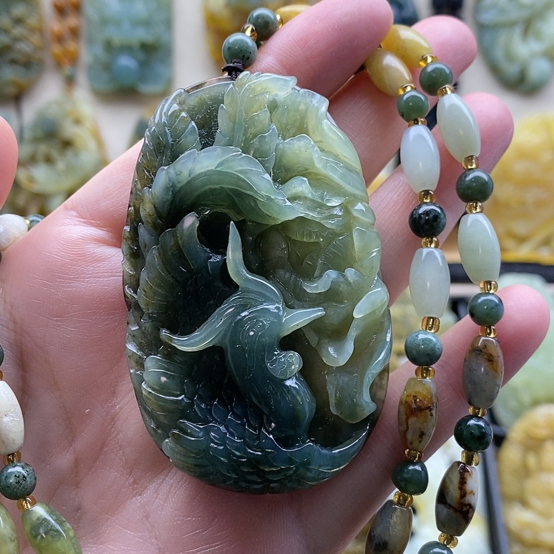 【闪购商品】岫玉未镶嵌颈饰凤凰