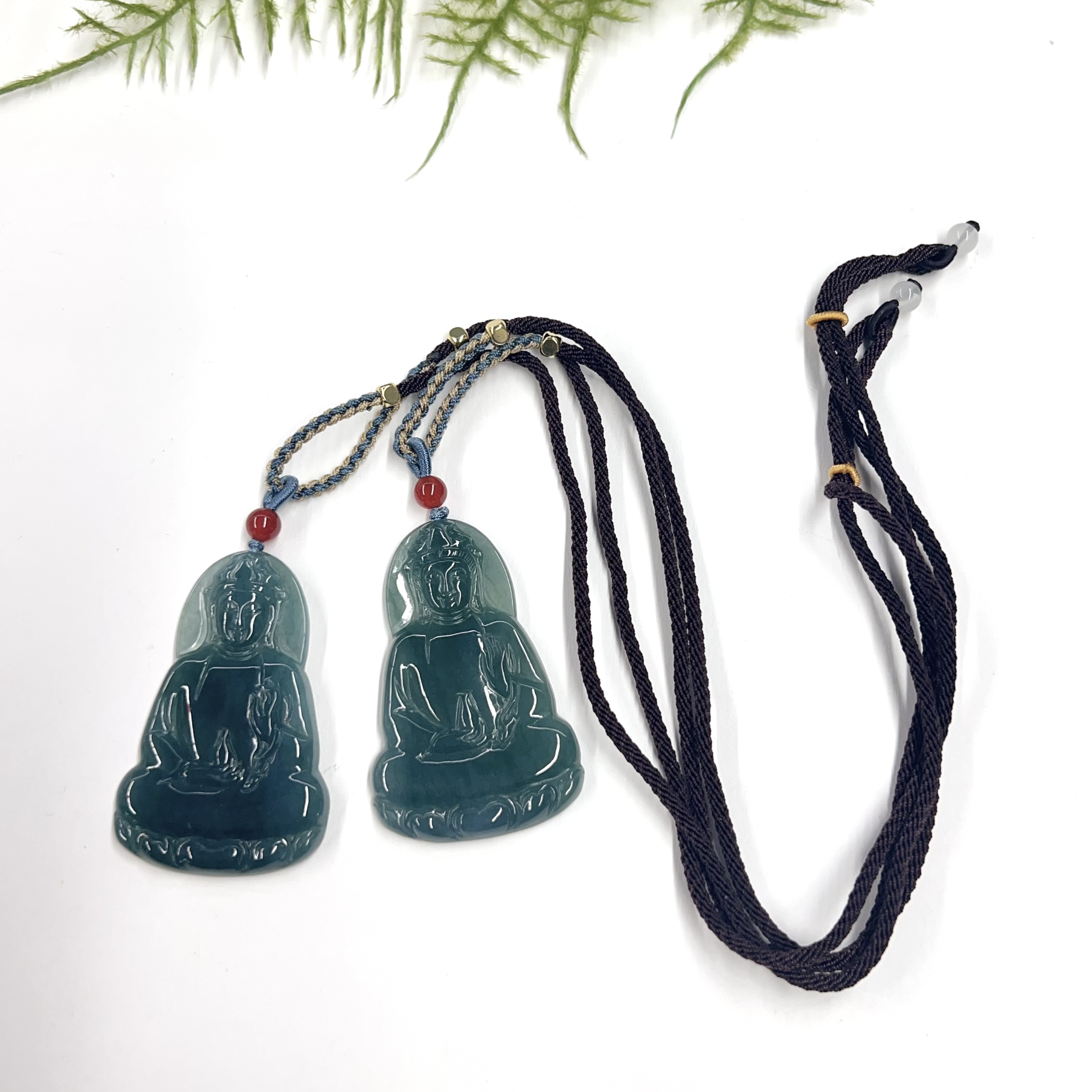 【小宝珠宝】S85893-翡翠观音吊坠-多样性发一件-56*35*4.5mm