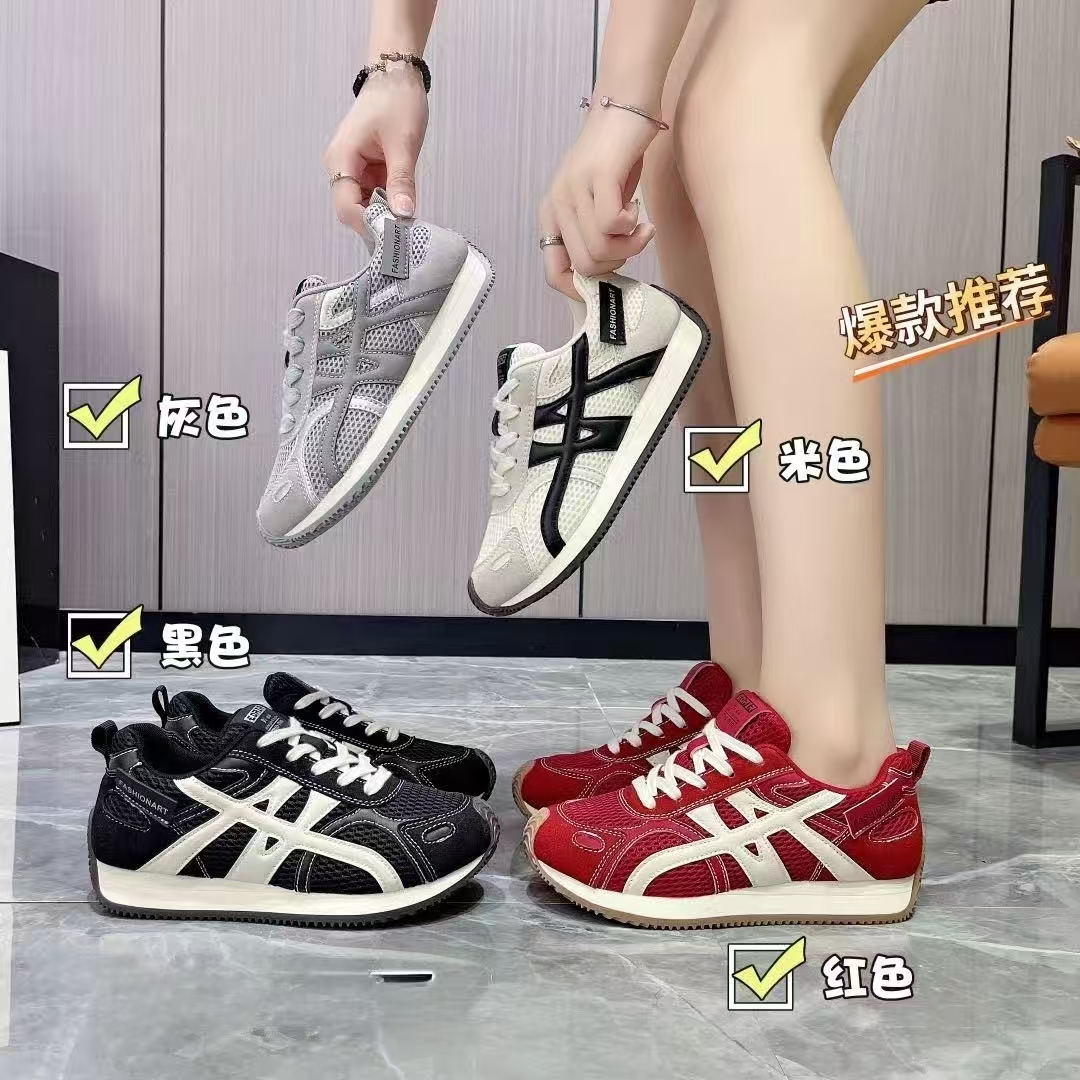 K1708新款圆头系带舒适百搭阿甘鞋