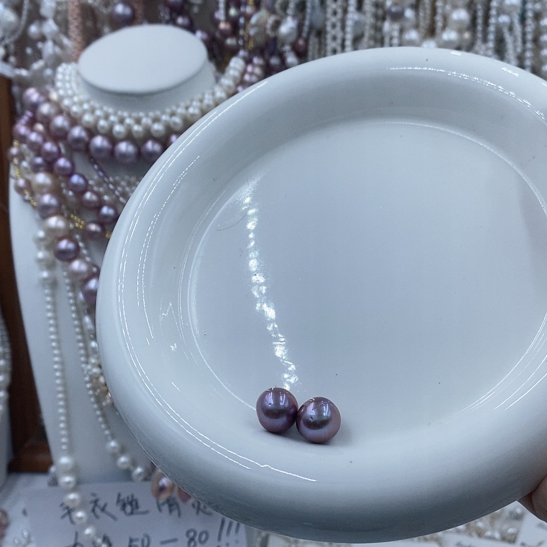 小***牙淡水珍珠耳饰银S925镶嵌