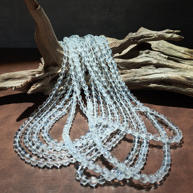 【黑胖珠宝】H0269 蓝针白水晶多圈手链  多样性发其一