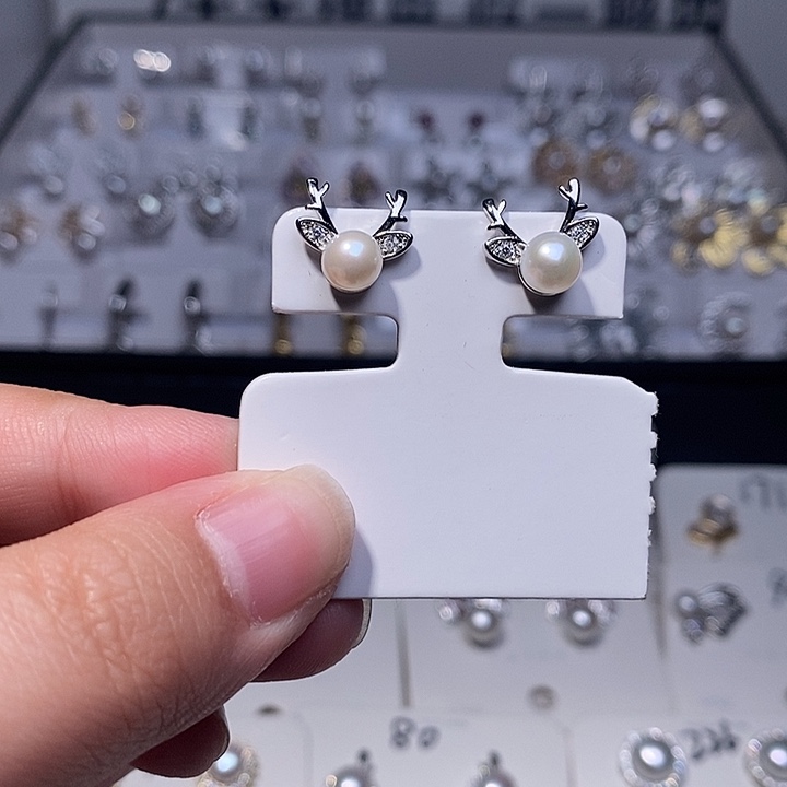 耳饰淡水珍珠银S925镶嵌