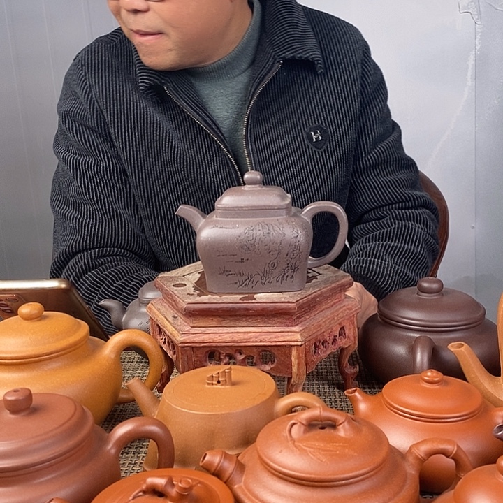 一***在茶壶紫砂宜兴紫砂壶茶壶老丁山紫砂