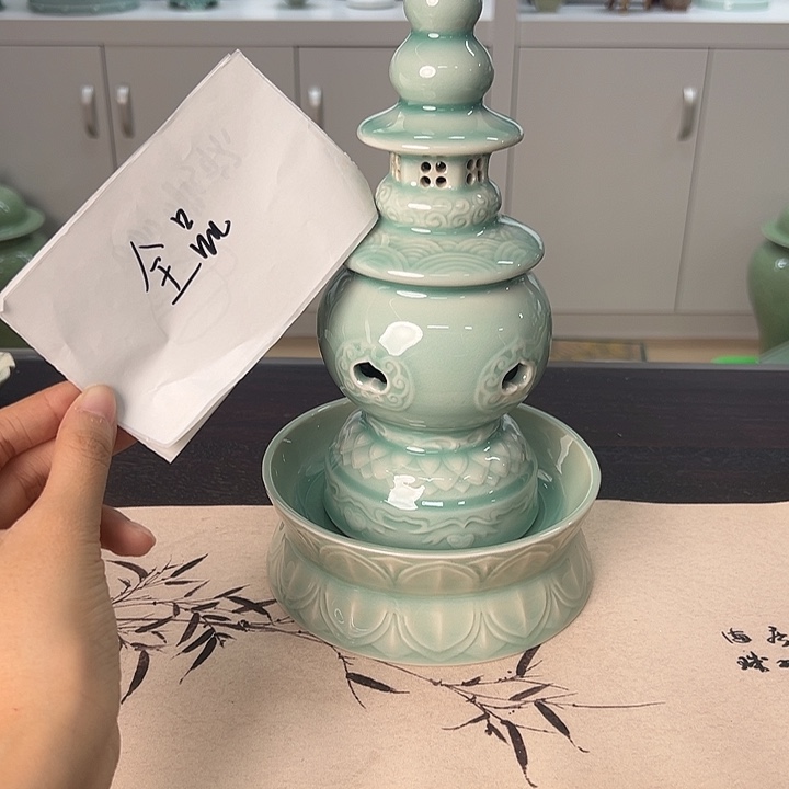 龙泉云间青瓷小米茶器