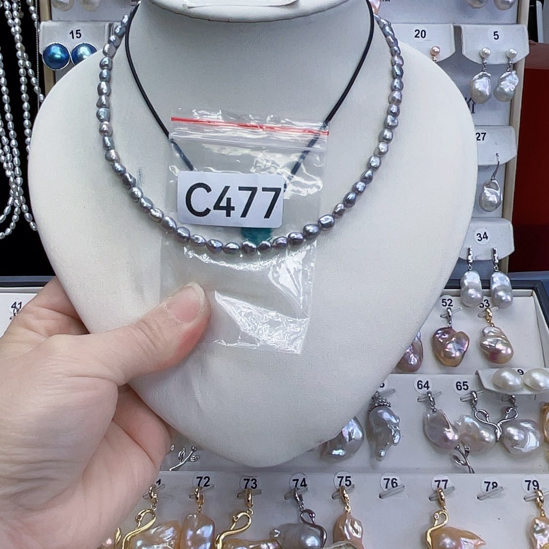 淡水珍珠颈饰银S925镶嵌?****姜