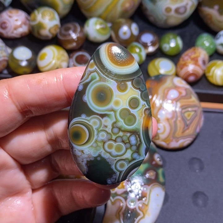 未镶嵌玛瑙/玉髓珠宝半成品心****7