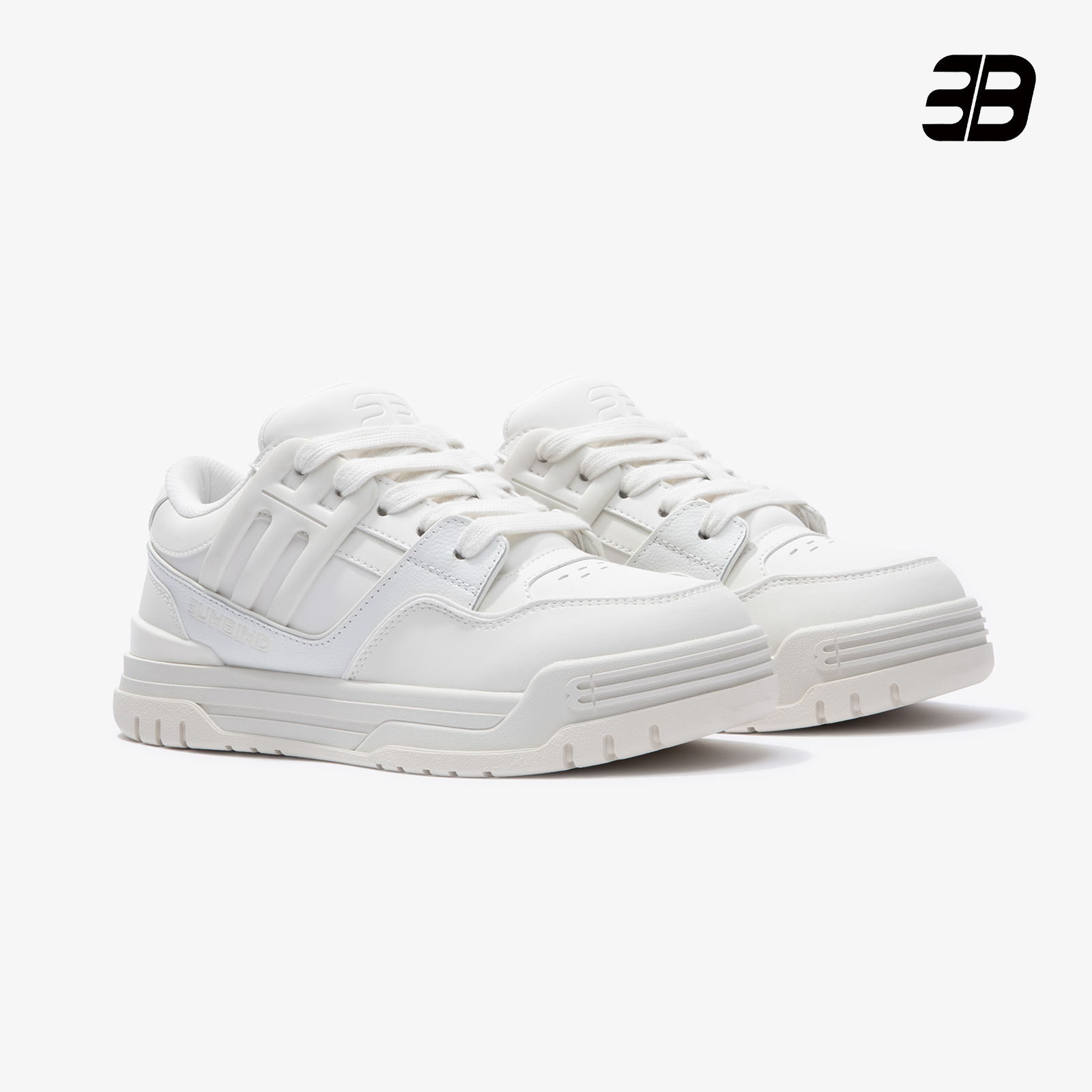 3unbind大板鞋【复古白】001百搭厚底增高男女休闲白鞋