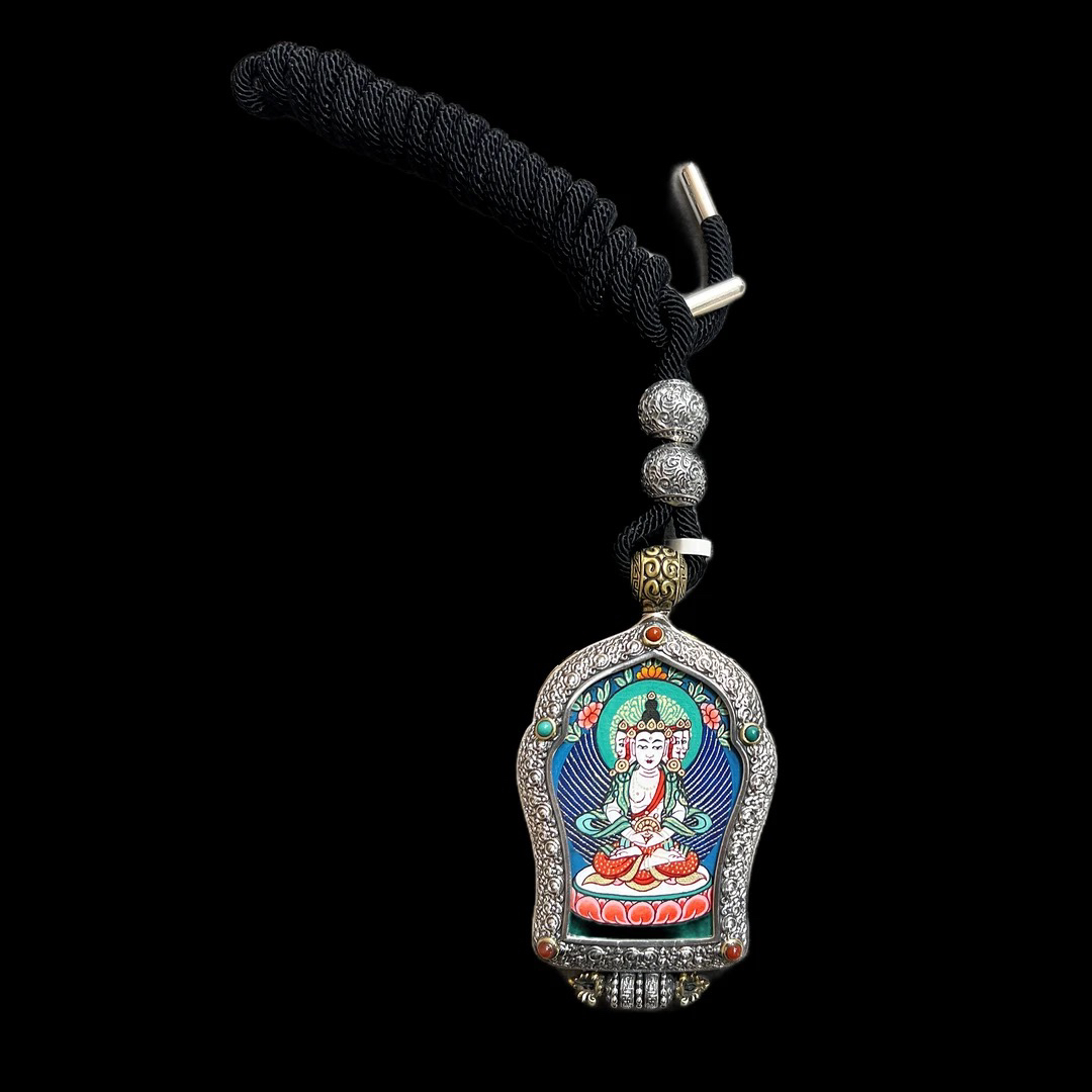 吊坠925银 V9523银吊坠（大日如来）孤品