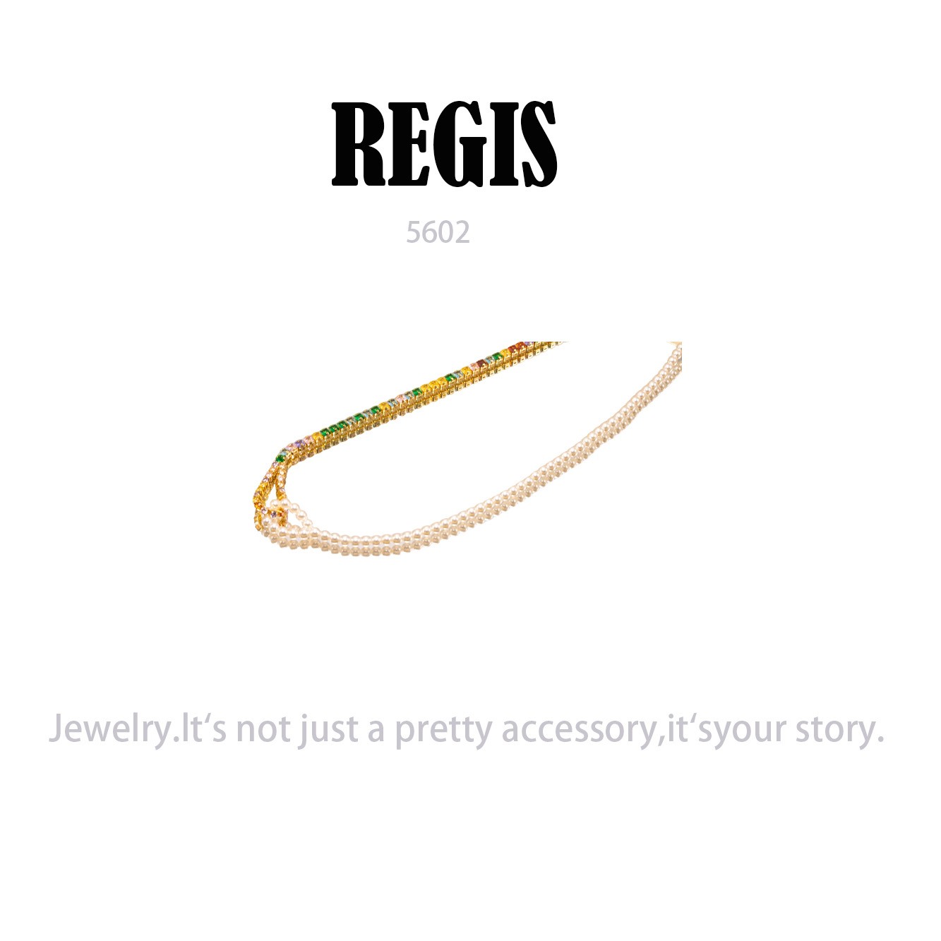 镀K金 REGIS  项链~5602（40+5cm）  