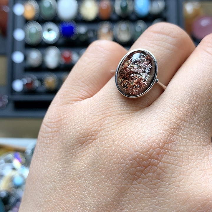 水晶戒指水晶银S925镶嵌