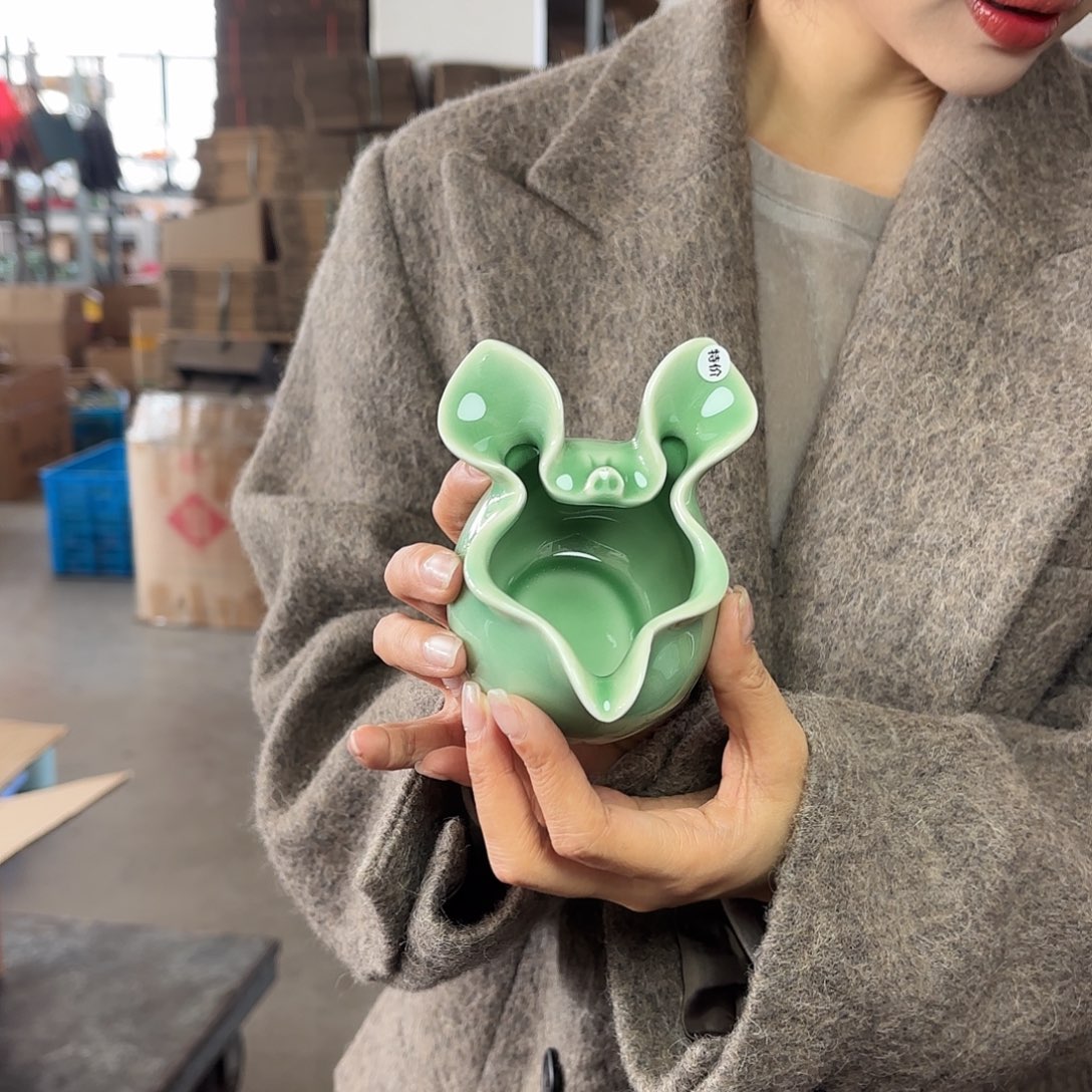 龙泉云间青瓷小米茶器