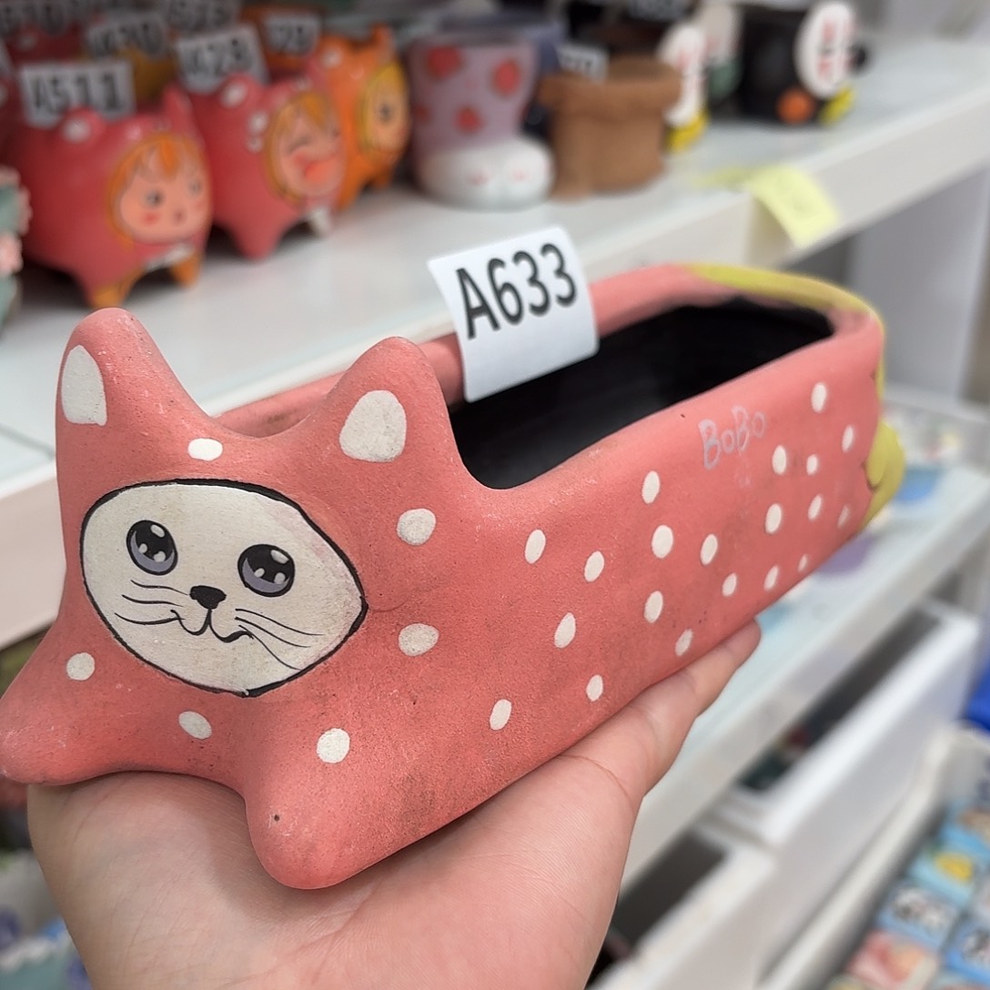 泡芙。手工瑕疵花盆