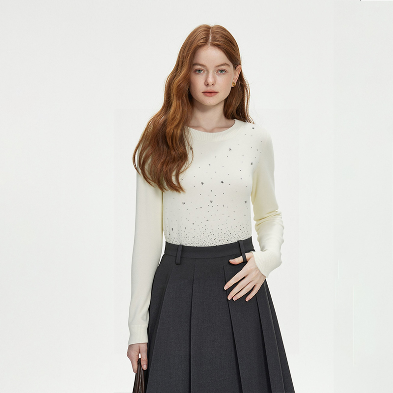 【星河入梦】星光点缀圆领针织毛衣M2510016