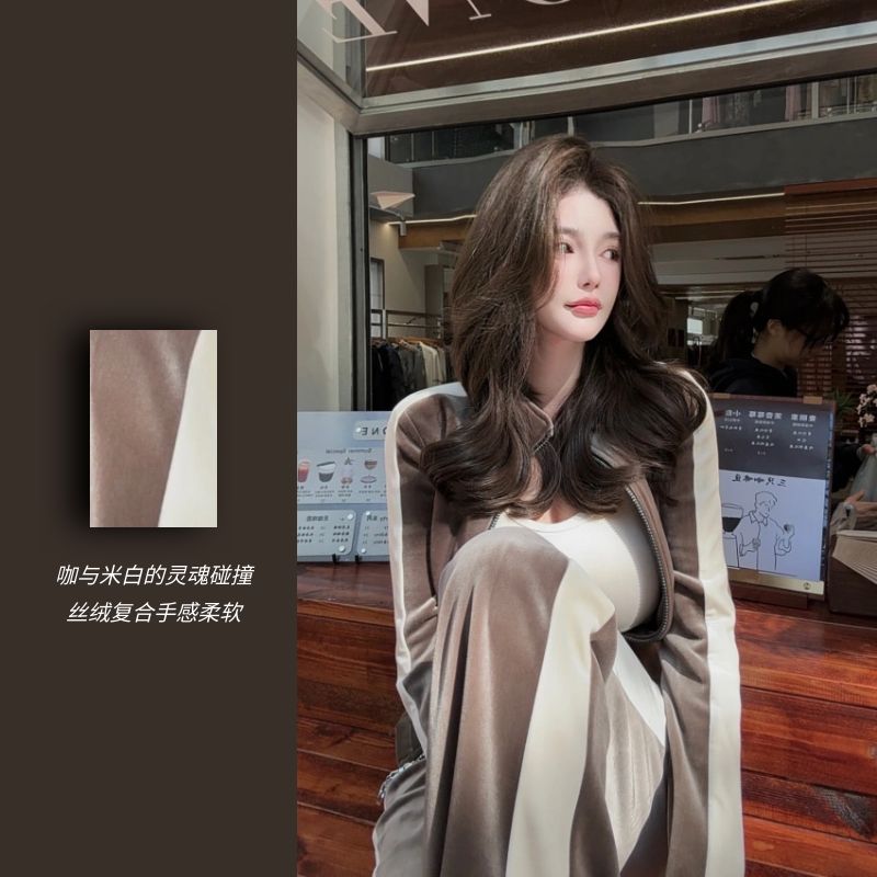 GUIDI GUDI【美女蛇】两件套上衣+休闲裤套装 D9442015H