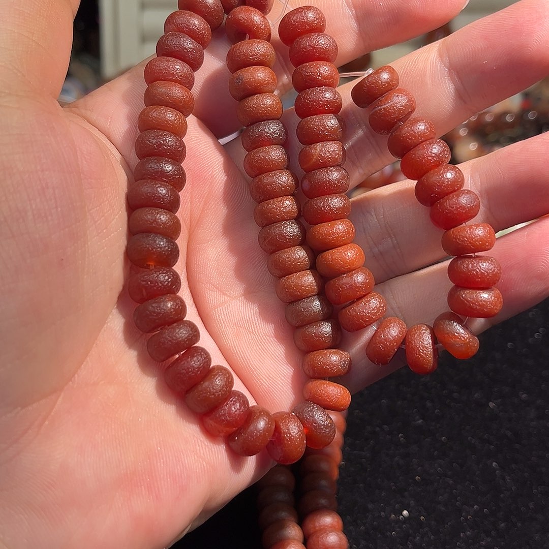 玛瑙/玉髓未镶嵌珠宝半成品卡10mm算盘珠