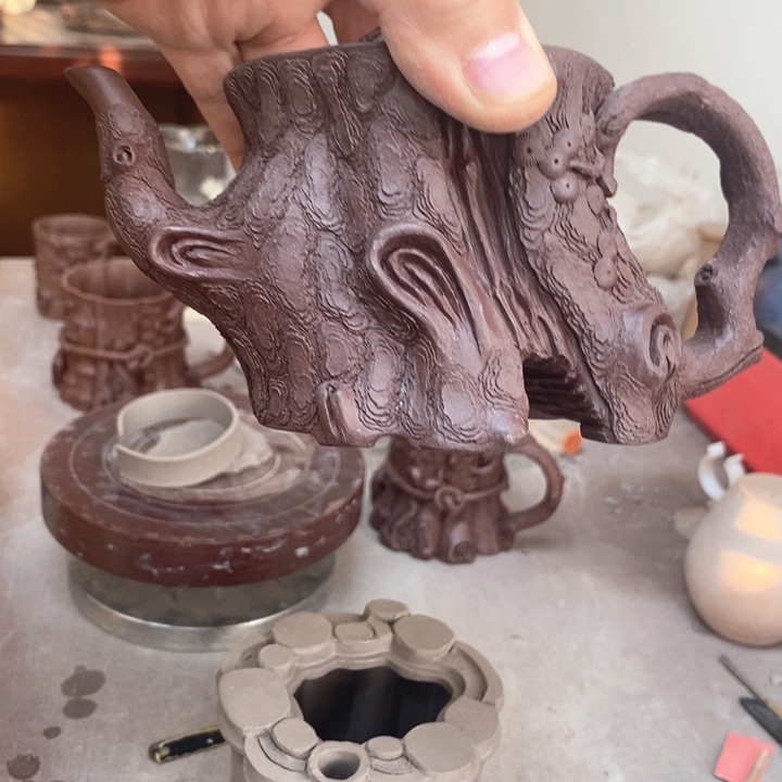 紫砂茶壶龍**龘全手工制作