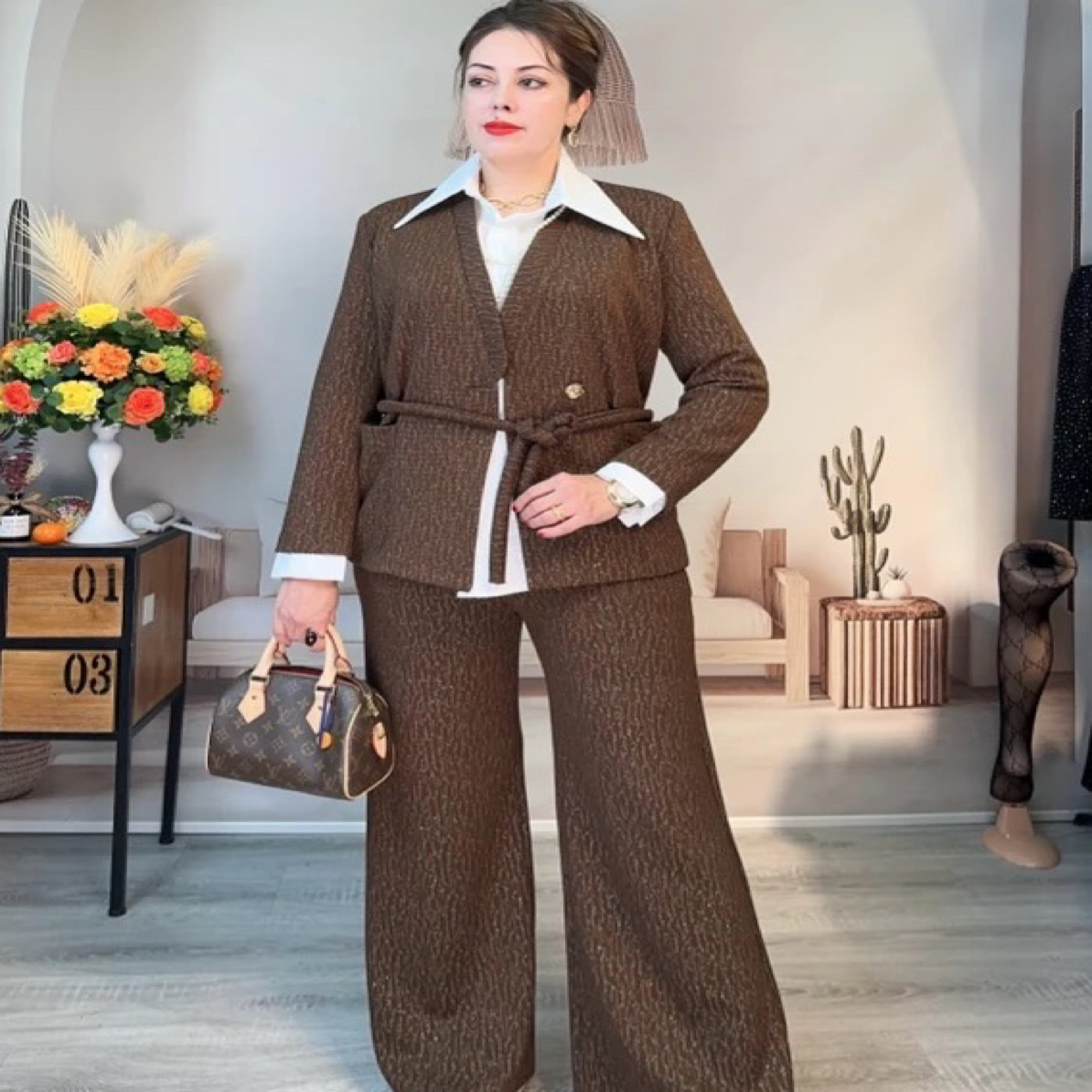 外套和裤子两件套秋冬款