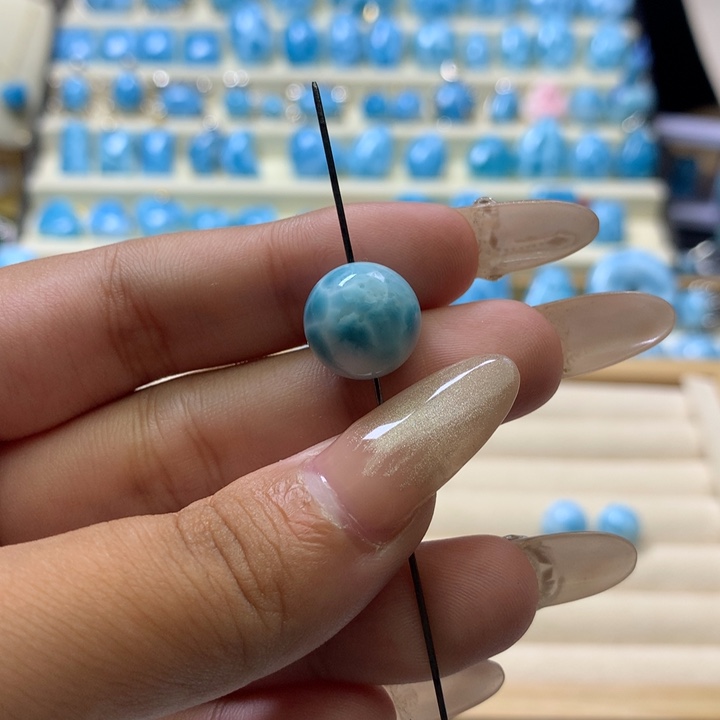 铁***酱未镶嵌针钠钙石（海纹石）珠宝半成品