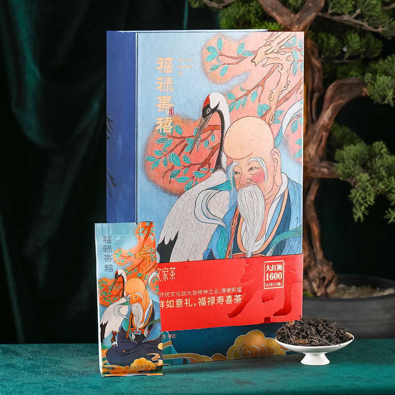 孝文家茶福禄寿喜禄系列武夷山岩茶正宗高级乌龙茶茶叶礼盒装送礼