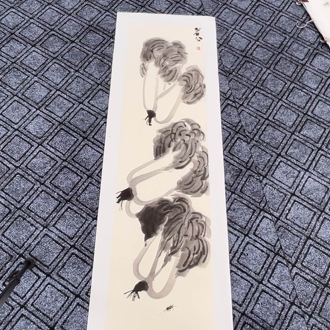 国画任有先老师四尺对开冯