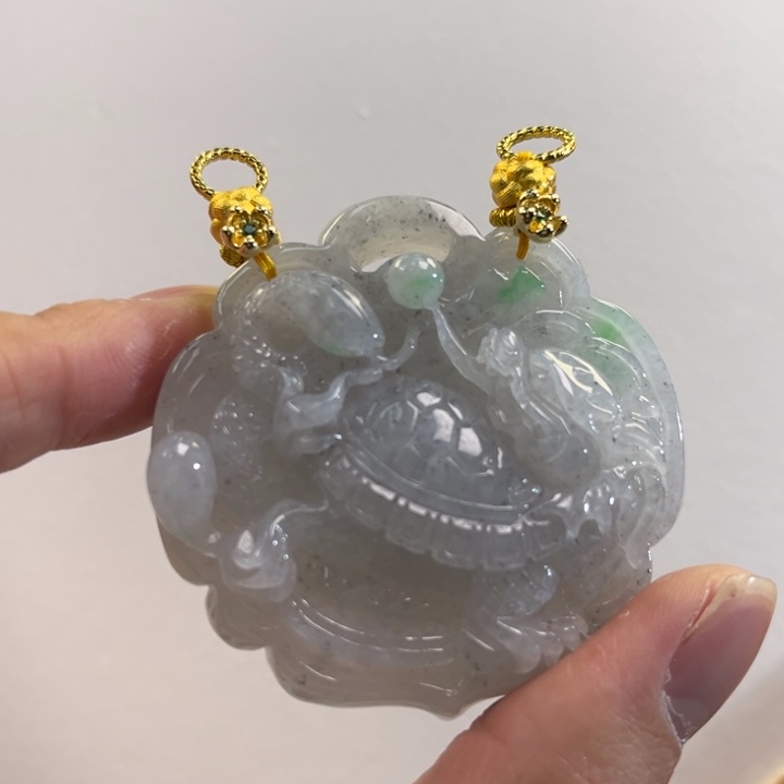 翡翠吊坠(赠链)未镶嵌代编织