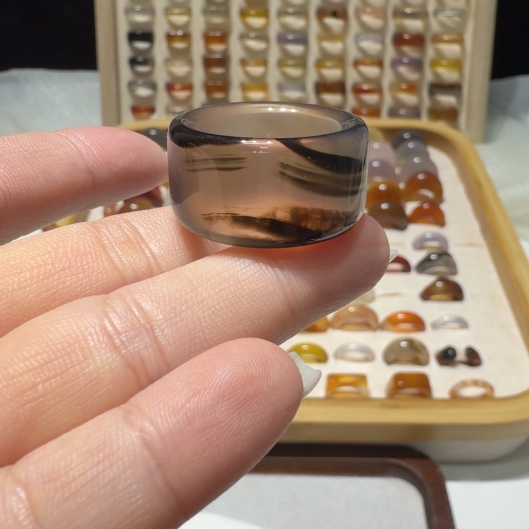 玛瑙/玉髓未镶嵌戒指港21/不退换