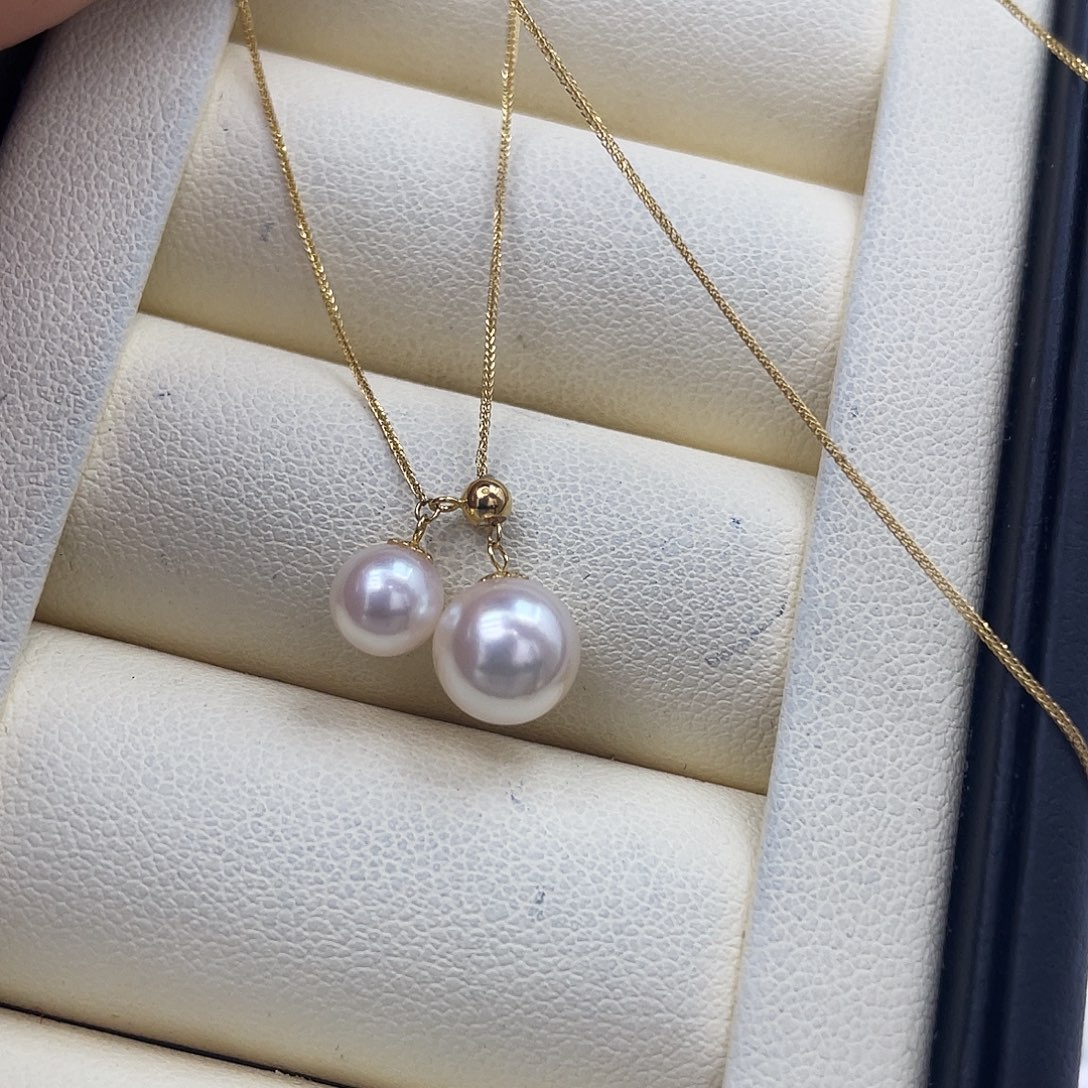 颈饰18K金镶嵌海水珍珠