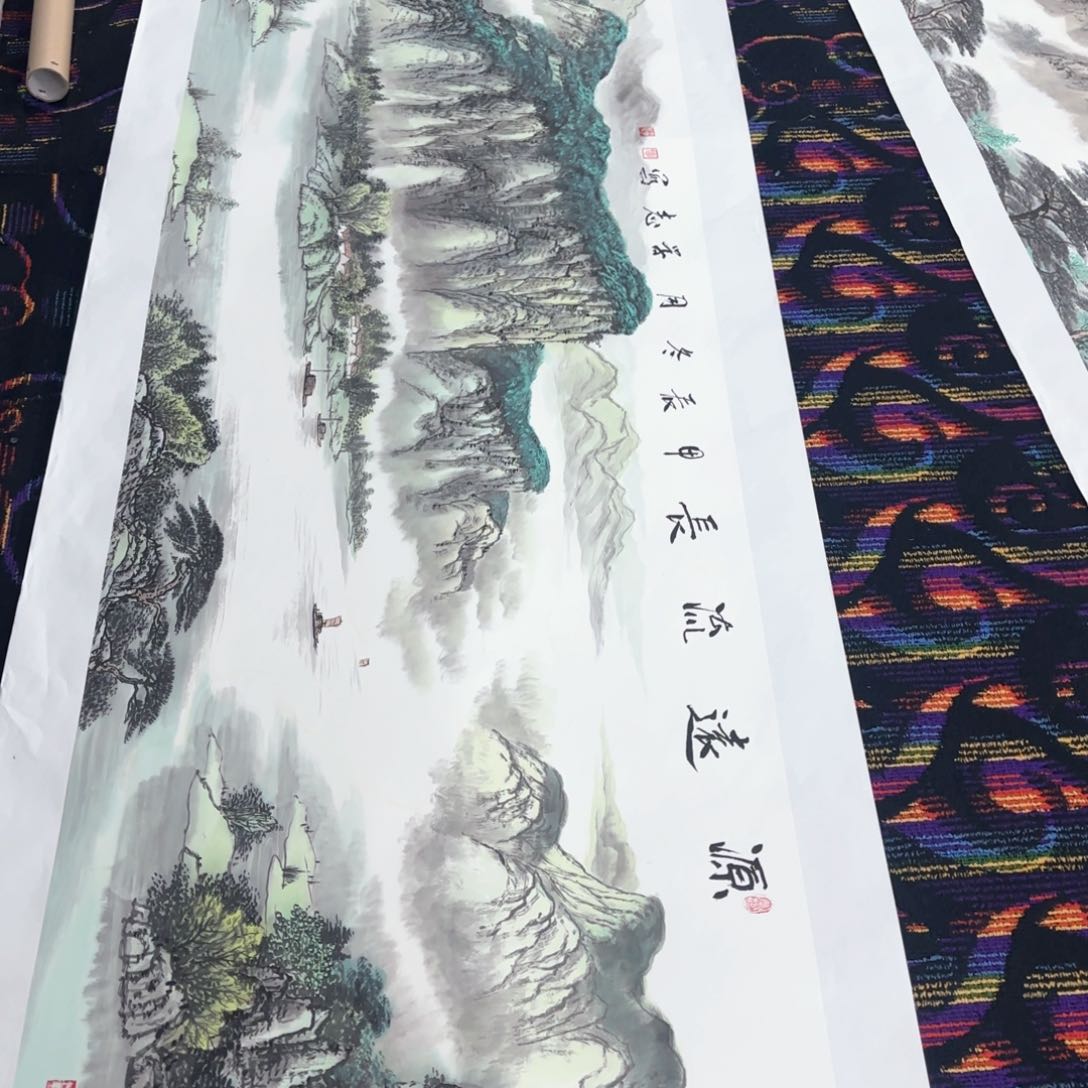 国画美***斋刘学志240/70山水马