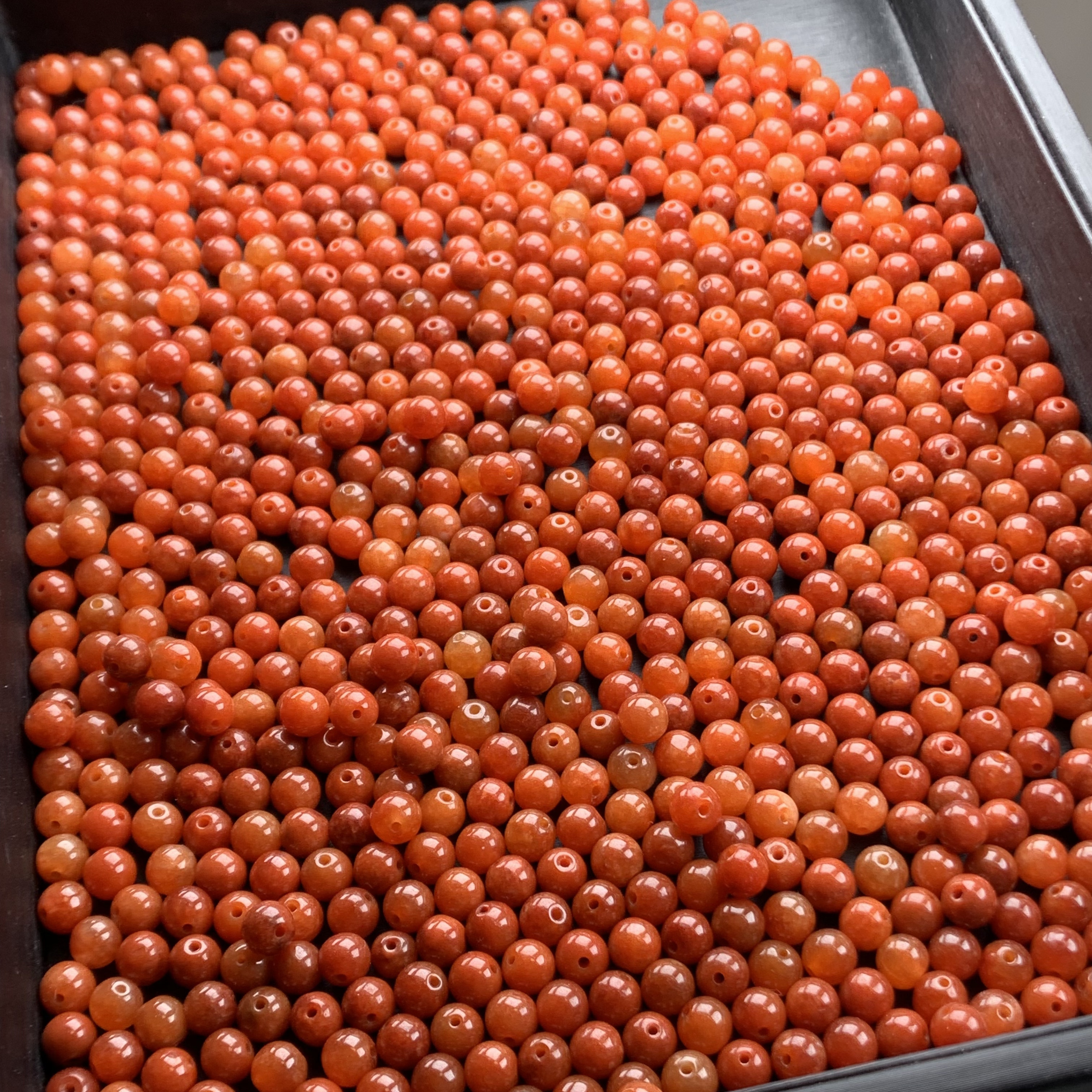 6mm 天然缅甸A货翡翠 红翡单珠 多样性发货其一