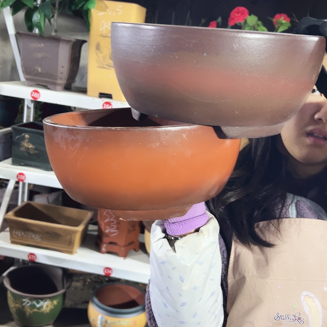 仿古江山如画大号一对花盆花盆