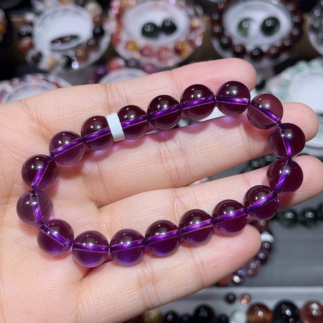 铭***忘手链水晶未镶嵌紫水晶手串