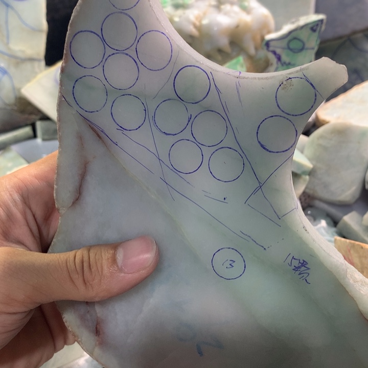 裸石翡翠22号打珠子种老